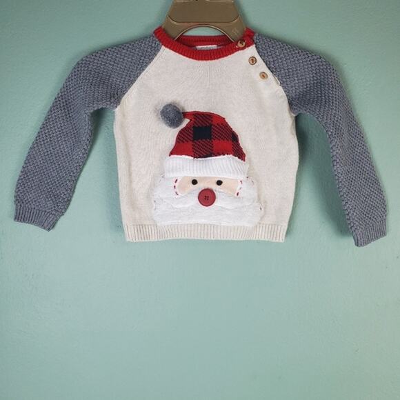 Mud Pie Santa Sweater Size 12-18M - Picture 1 of 6